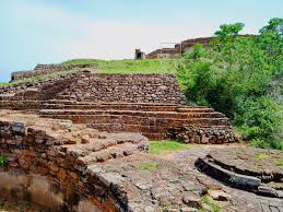 Stone carvings found at Salihundam in Srikakulam