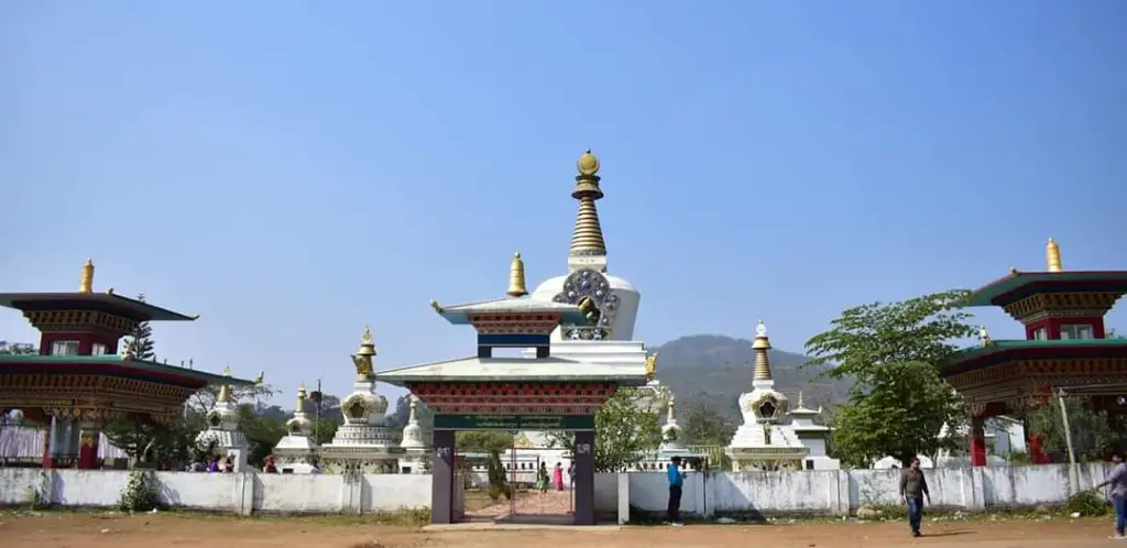 Buddhist temple complex in Chandragiri Odisha hill region